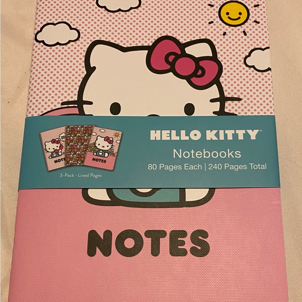 NWT Hello Kitty 3 Pack Notebooks